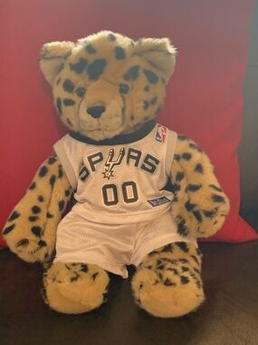 Build A Bear WWF Plush Cheetah Workshop Spurs #00 in White / Blk /GreyJersey